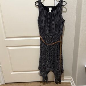 Chico's NWOT Sleeveless Black and White High Low Dress Size 2